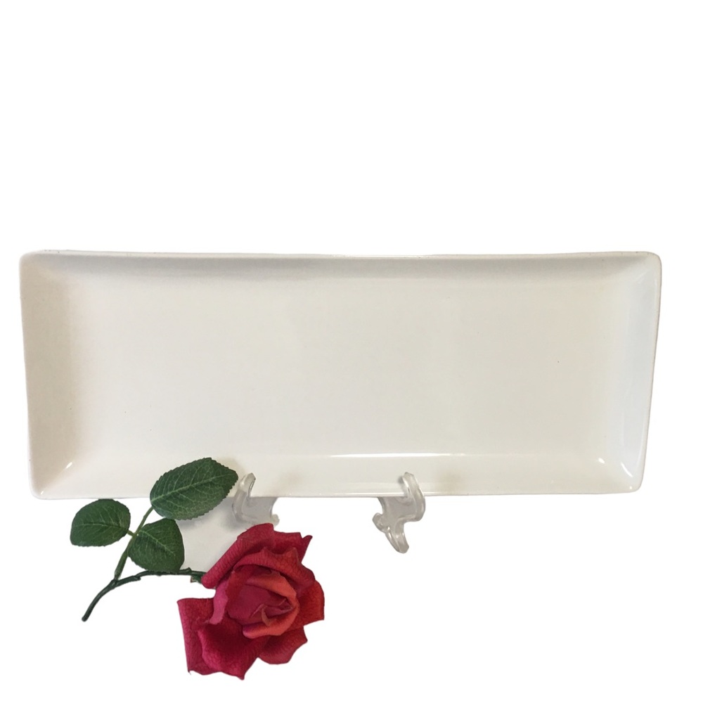 Il Mulino New York White Porcelain Rectangular Serving Platter Tray 14”
